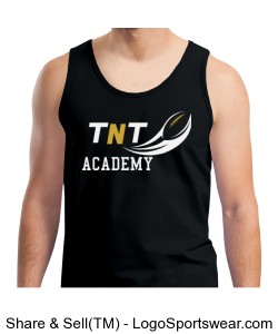 TNT Academy Mens Cotton Black Tank Top Design Zoom